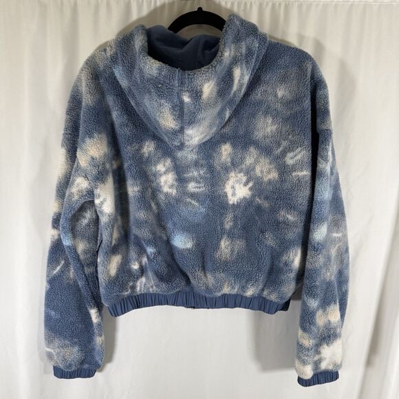 Offline by Aerie Hoodie Women's Small Cropped Fleece Full Zip Drawstring Pockets - Picture 9 of 10